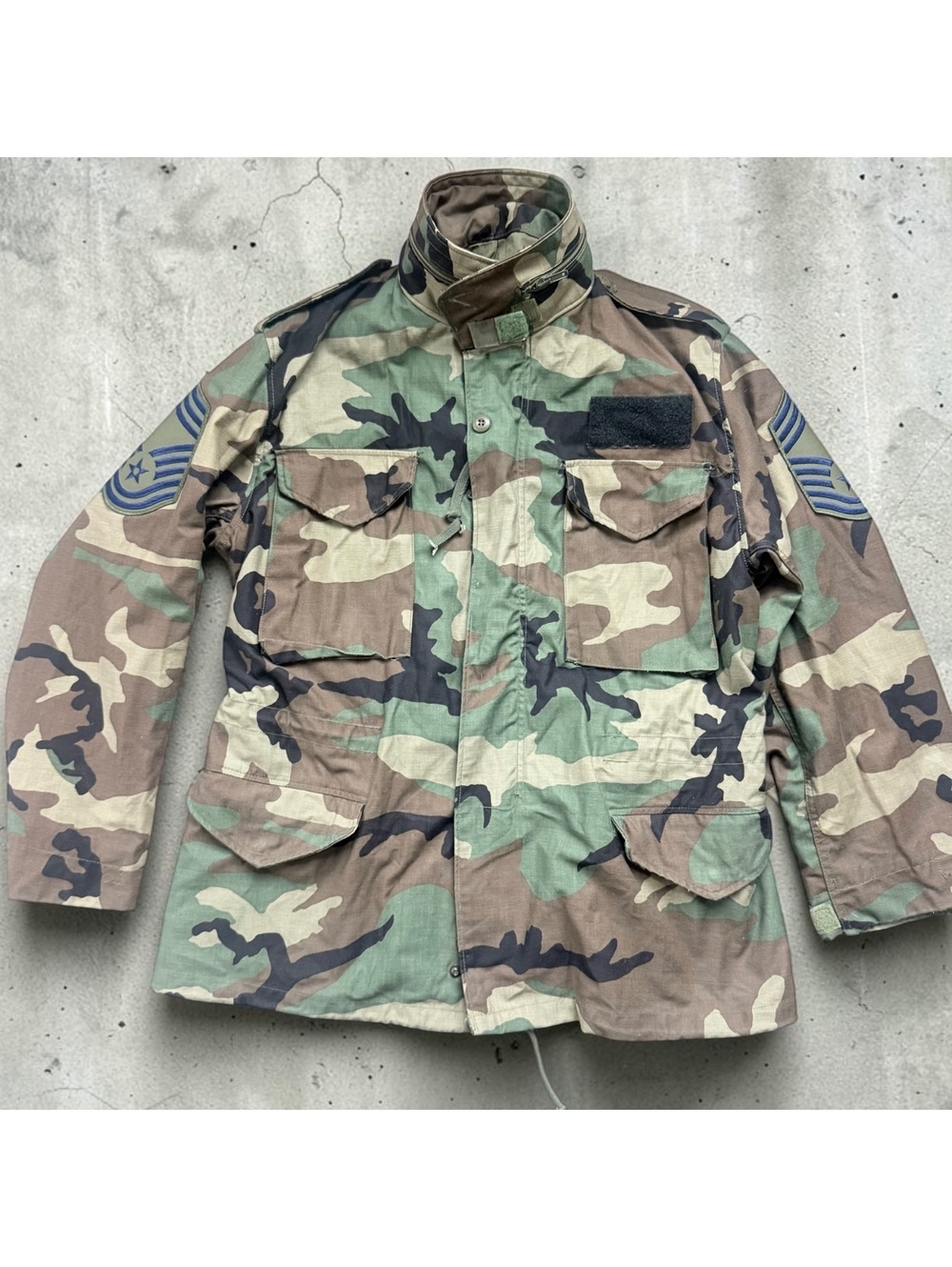 Vintage 1986 Alpha Industries M65 Woodland Camo Field Jacket